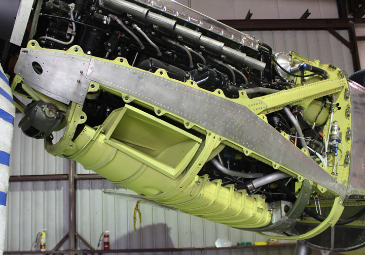 XP-82 Twin Mustang - February/March 2017 - Restoration Update 12 Another view of the starboard engine's filtered air box. It gives you a strong sense of just how complex this component must be to manufacture! (photo via Tom Reilly)