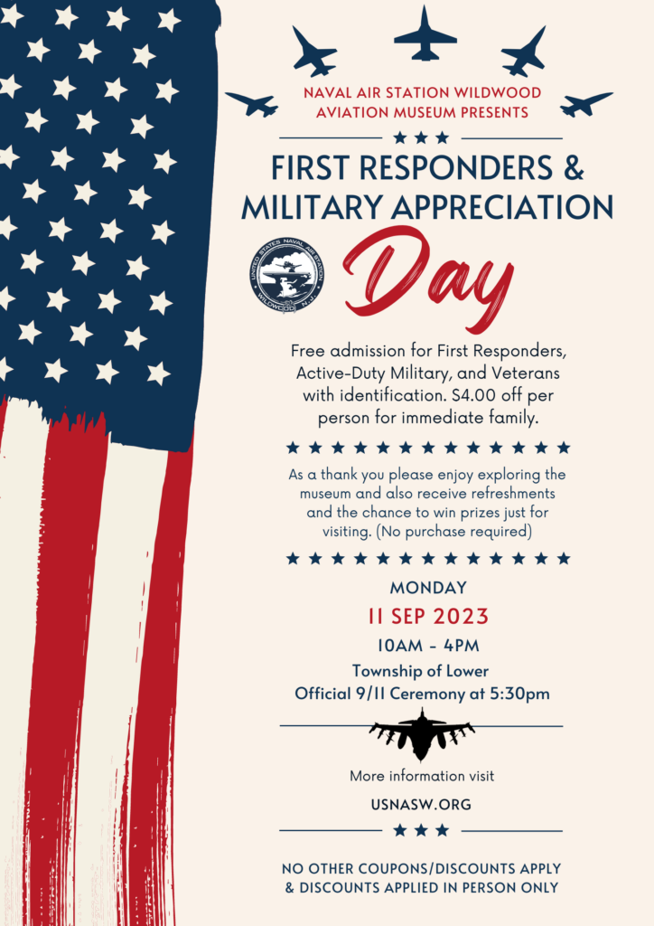 First Responders and Military Appreciation Day at Naval Air Station Wildwood Aviation Museum 11 First Responders Military Appreciation Day Poster
