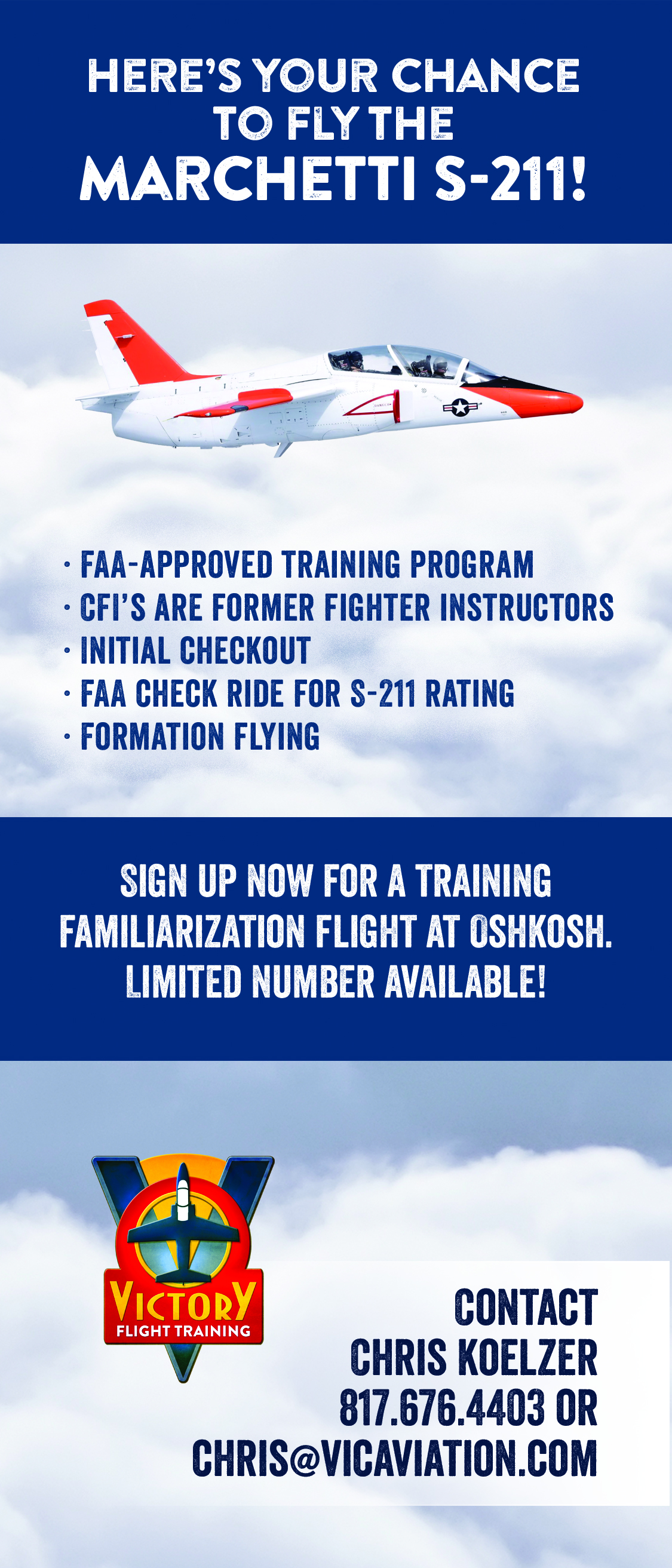 Victory Aviation Introduces Jet Training in the SIAI-Marchetti S.211 13 Flyer high res