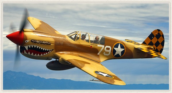 "Aviation In The Movies" For POF's Living History Event 10 The P-40 will be on display and perform a flight demonstration. At 12:00 noon. ( Image credit Planes of Fame)