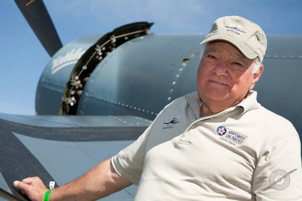 Blue Skies Frank 11 Frank in front of his Corsair. ( Image credit Tyson Rininger)