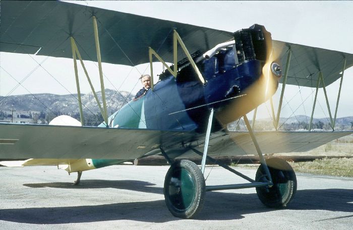 World War I Aircraft Restorations at Seattle's Museum of Flight 21 Frank Tallman running the Mercedes D.III engine on Pfalz D.XII N43C Flabob Airport Riverside California San Diego Air and Space Museum Archives 1