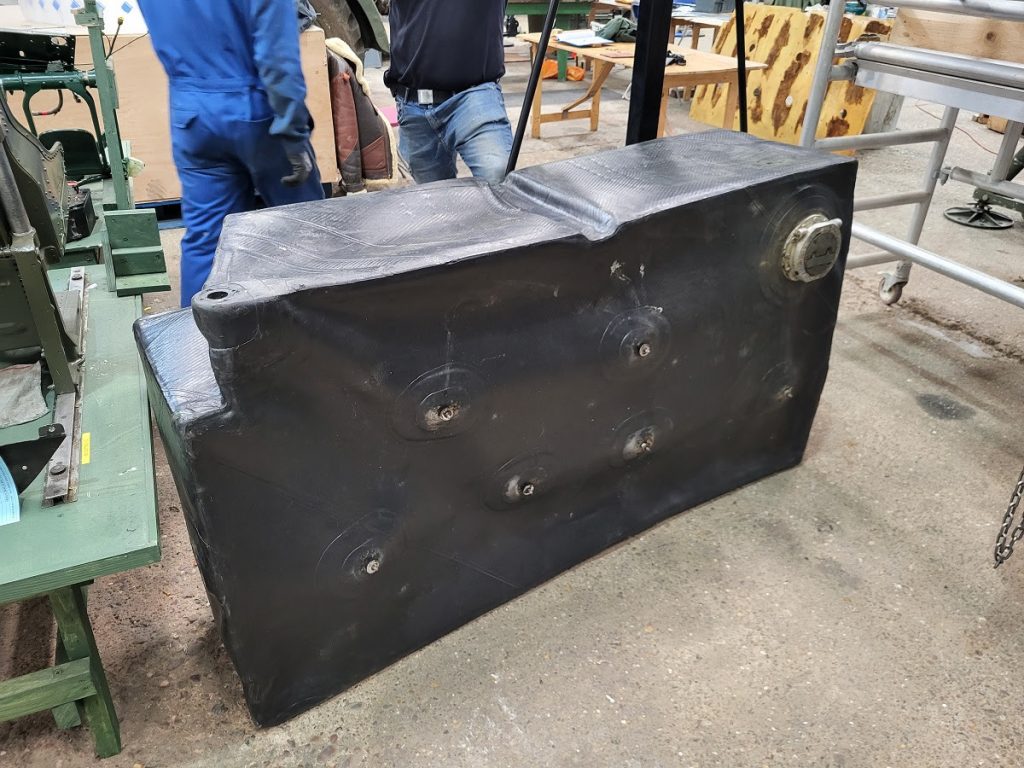 Avro Lancaster B.VII NX611 ‘Just Jane’ – Restoration Update 243 and 244 18 Fuel tank removed from the B25