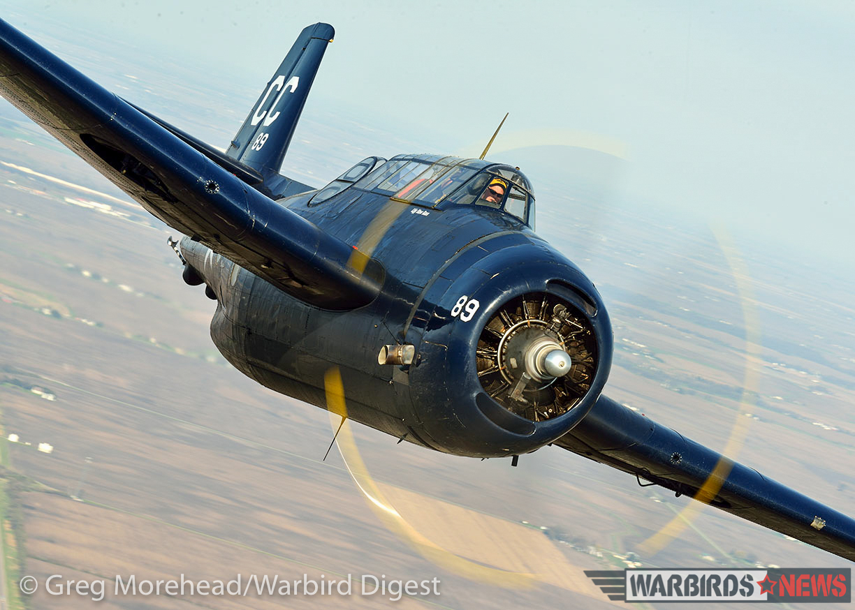 TBM Gathering - 90 Tons of Turkeys Invade Illinois 18 TBM-3E Bu.53829 bears down on the camera ship. (photo by Greg Morehead, courtesy of Warbird Digest magazine)