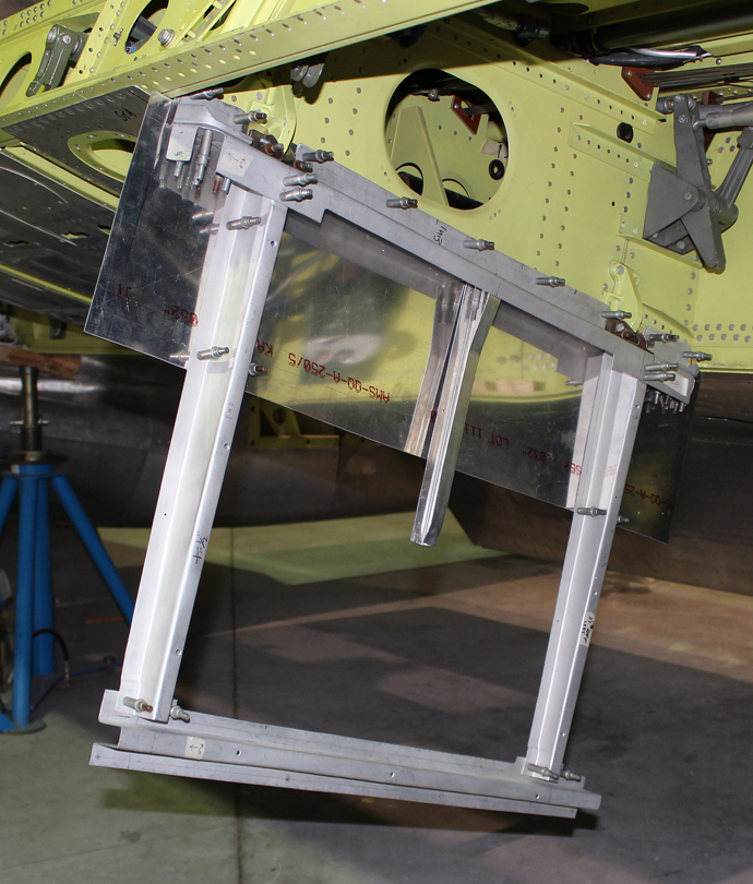 XP-82 Twin Mustang - February/March 2017 - Restoration Update 21 One of the gear door frames. (photo via Tom Reilly)