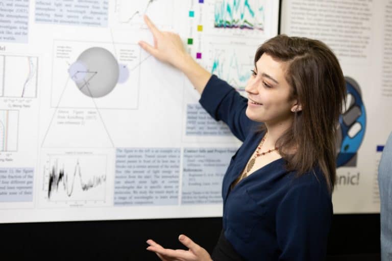 The Museum of Flight Hosts UW Astronomer Exploring How to Detect Life on Other Planets “Crash Course in Astrobiology” on Sept. 20 10 Gialluca presents at the Undergraduate Research Symposium in 2019