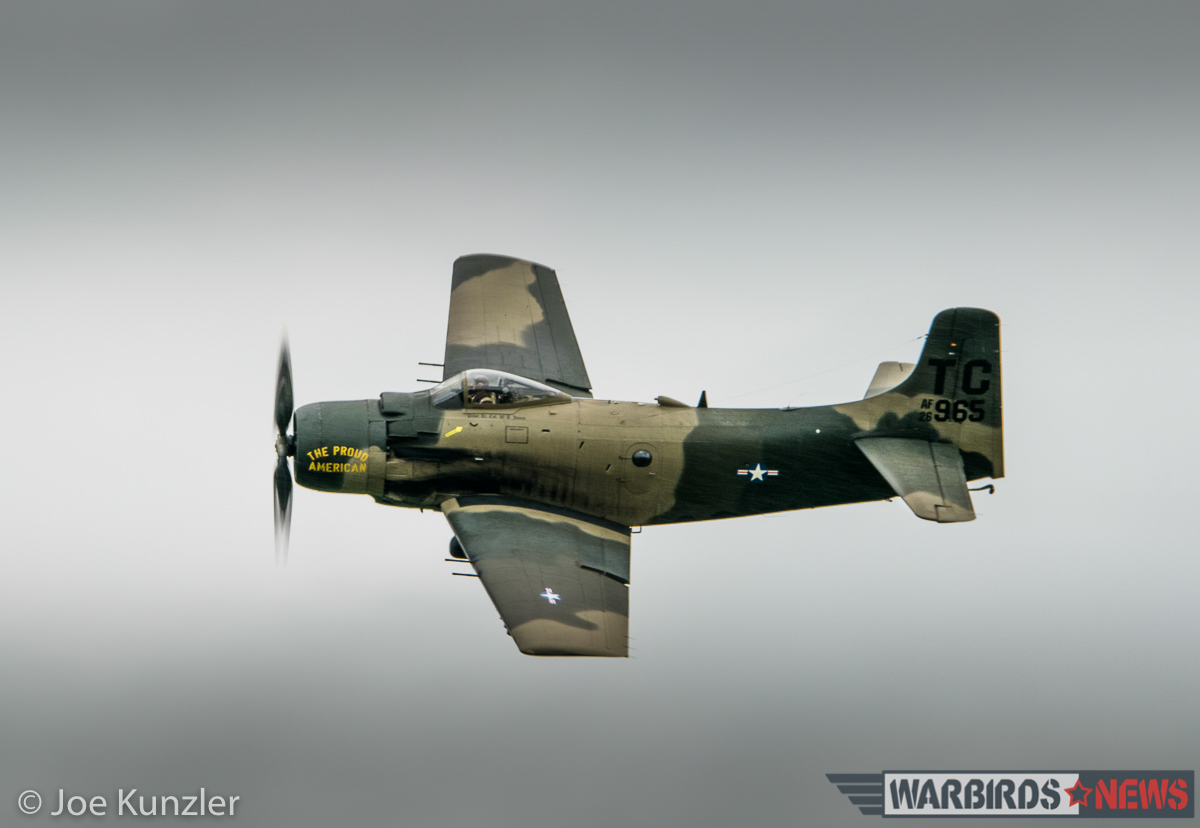 Heritage Flight Museum – June Fly Day Report 26 Cruising by in the AD-4. (photo by Joe Kunzler)