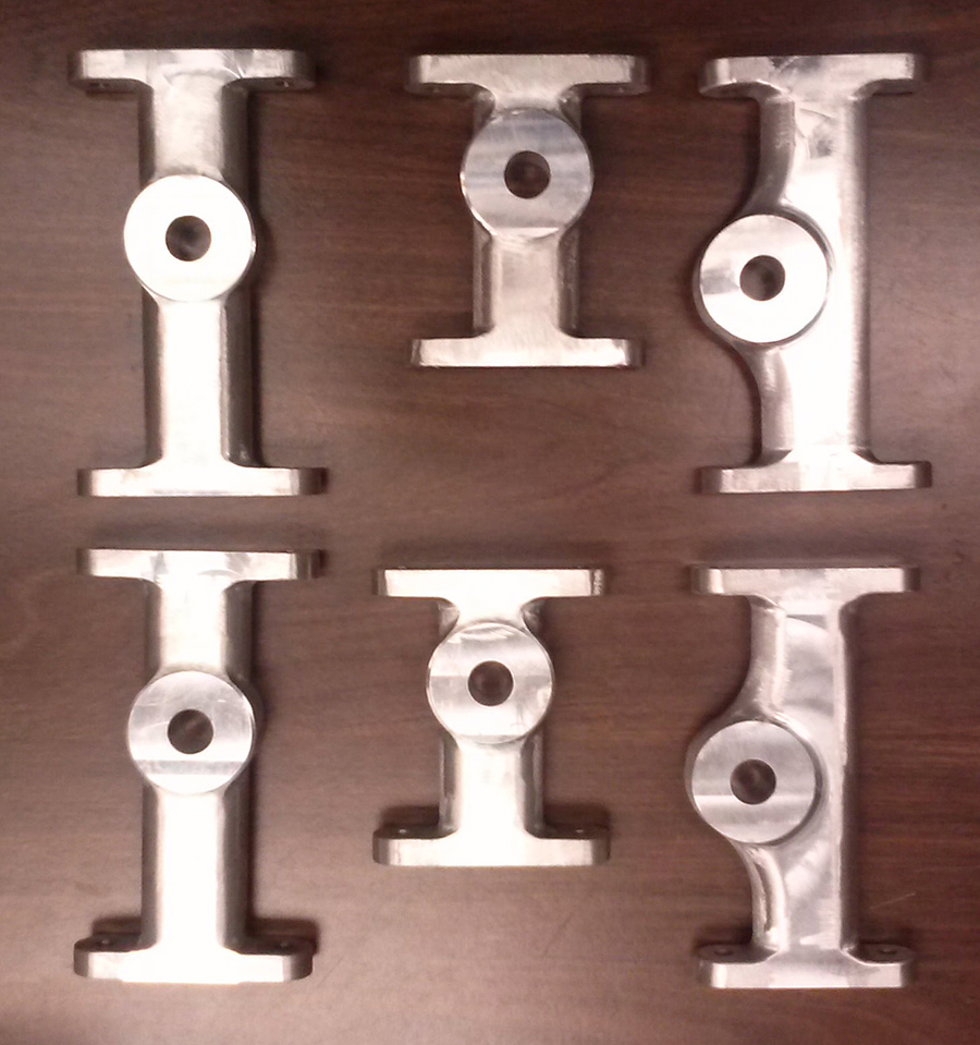 XP-82 Twin Mustang - September, 2014 Restoration Update 23 The aluminium gun mounts freshly machined by Peres Pattern. (photo via Tom Reilly)