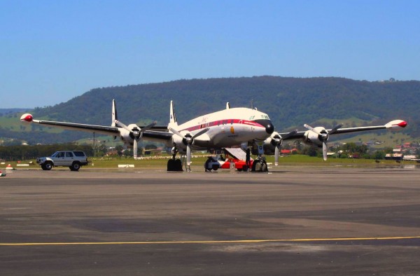 The Historic Aircraft Restoration Society (HARS) Provides Heavy Support for WARBIRDS DOWNUNDER 10 The HARS Super Connie at Albert Park (Woollongong). ( Image credit Phillip Capper from Wellington, New Zealand)