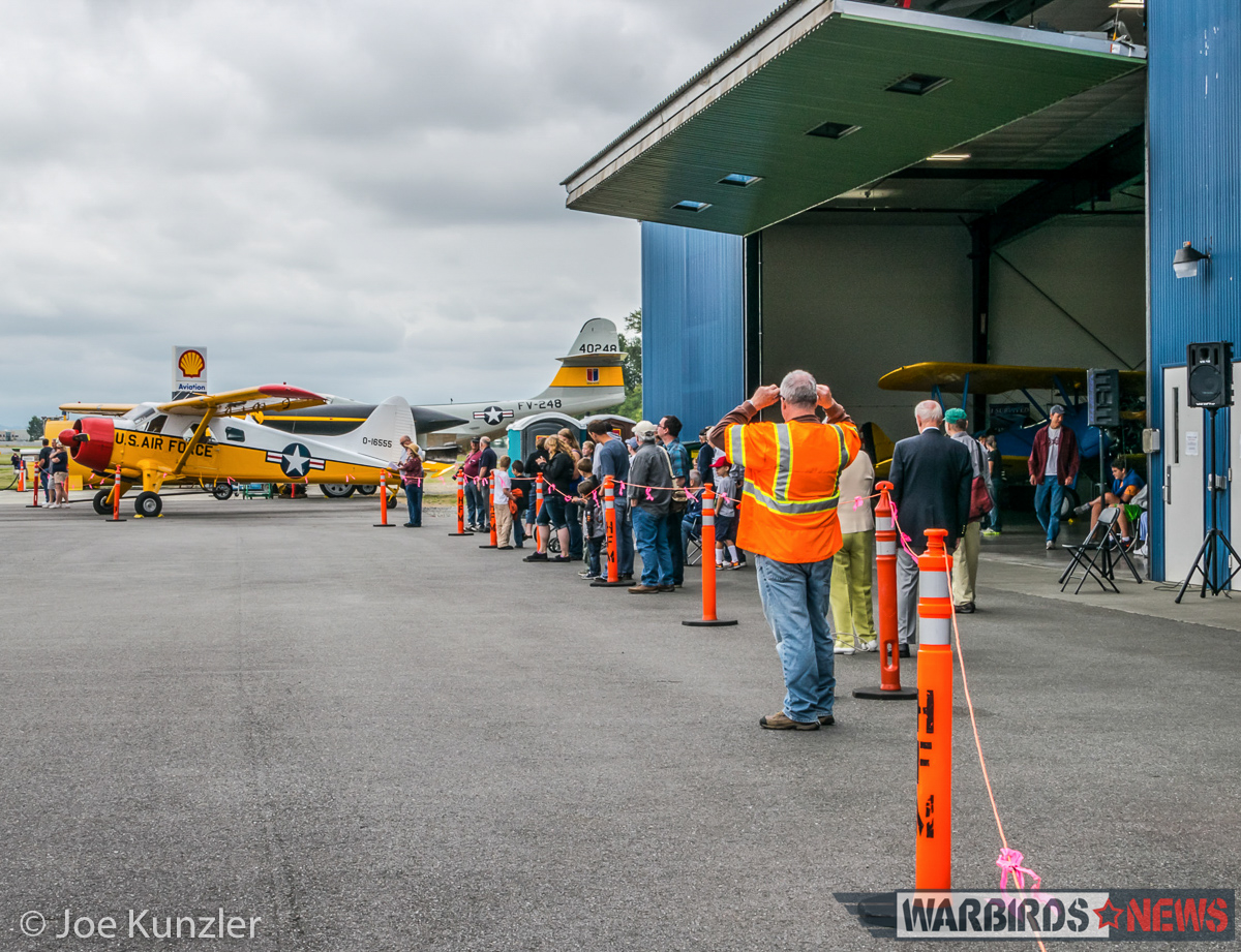 Heritage Flight Museum - July 2016 Fly Day Report 16 HFM crowd watching the departure. (photo by Joe Kunzler)