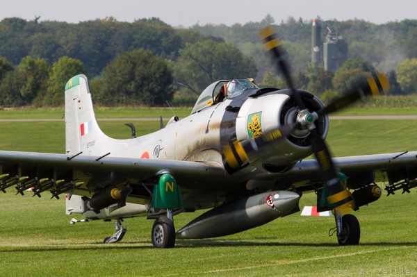 Air Show Report: Germany's Hahnweide Oldtimer Air Show 2013 13 Douglas A-1 Skyraider, sporting a full compliment of bombs. (Image Credit: Andreas Zeitler)