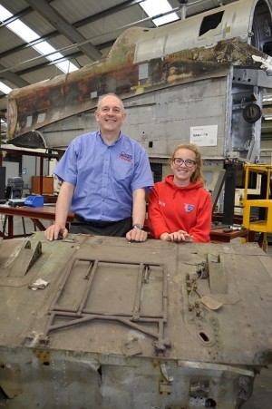 Student helps restore Handley Page Hampden 13 '©Trustees of the Royal Air Force Museum’