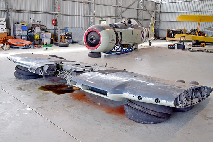 Downunder Warbird Roundup 18 Hawker Sea Fury FB.X 10 aka Bagdad Fury FB 10 VH SHF undergoes dismantling for shipment to the UK