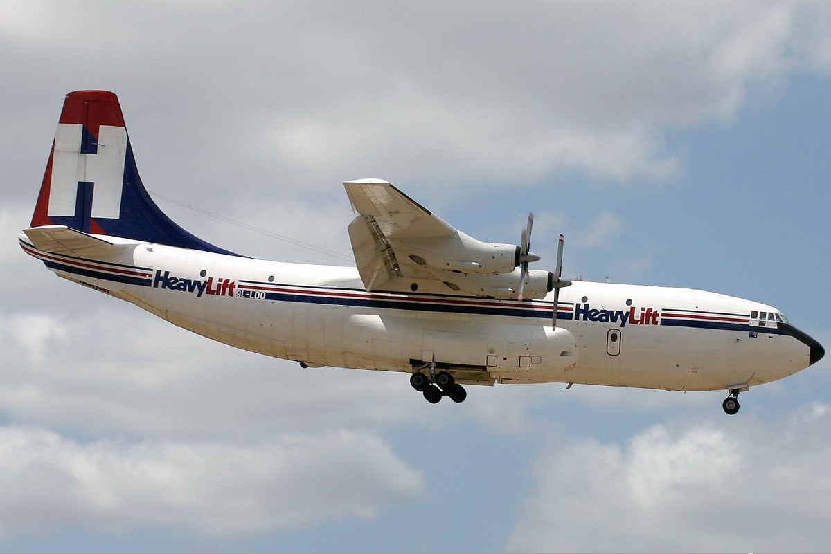 Short Belfast Under Resurrection in Australia? 14 Heavy Lift Cargo Airlines Short SC 5 Belfast C.1 XR365 Hector Montague Smith photo via wikipedia Perth Australia May 7th 2004