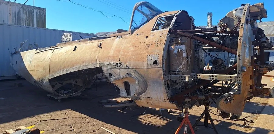 Curtiss SB2C-4 Helldiver Project Arrives at USS Midway Museum 10 Helldiver at 805