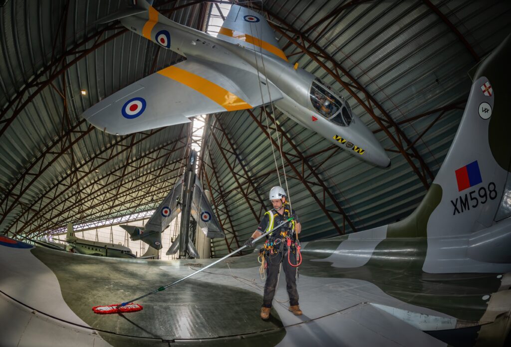 High Level Aircraft Cleaning at The RAF Museum Midlands 12 High level aircraft cleaning at the RAF Museum Midlands on 28 29 March