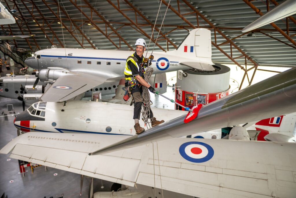 High Level Aircraft Cleaning at The RAF Museum Midlands 10 High level aircraft cleaning at the RAF Museum Midlands on 28 29 March 003