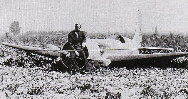 Today in Aviation History: Howard Hughes Breaks the World Landplane Speed Record 12 Howard Hughes with his H 1 NR258Y in a farmers field near Santa Ana California 13 September 1935.
