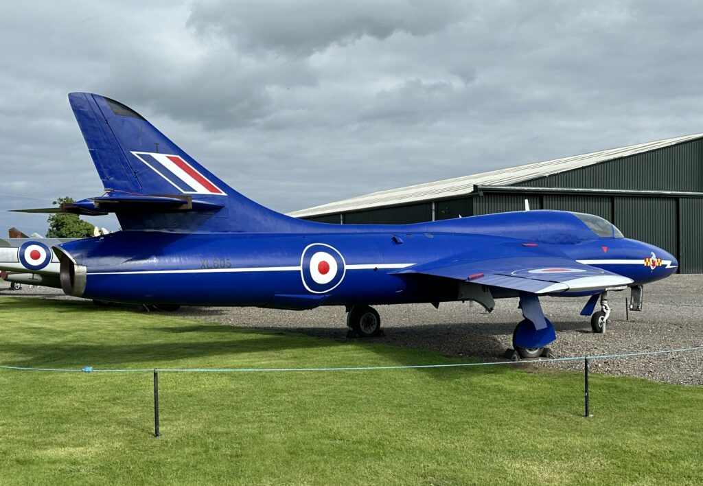 Hunter and Harvard Restoration Progress at Newark Air Museum 11 Hunter XL605 Repaint DTEP 010624 7844