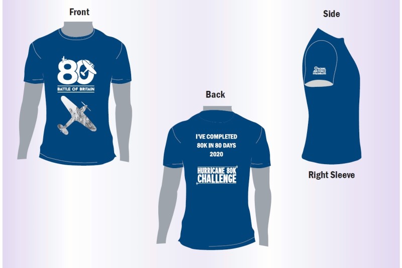 RAF Museum Launches Hurricane 80K Challenge 13 Hurricane80kChallengeT shirt2020