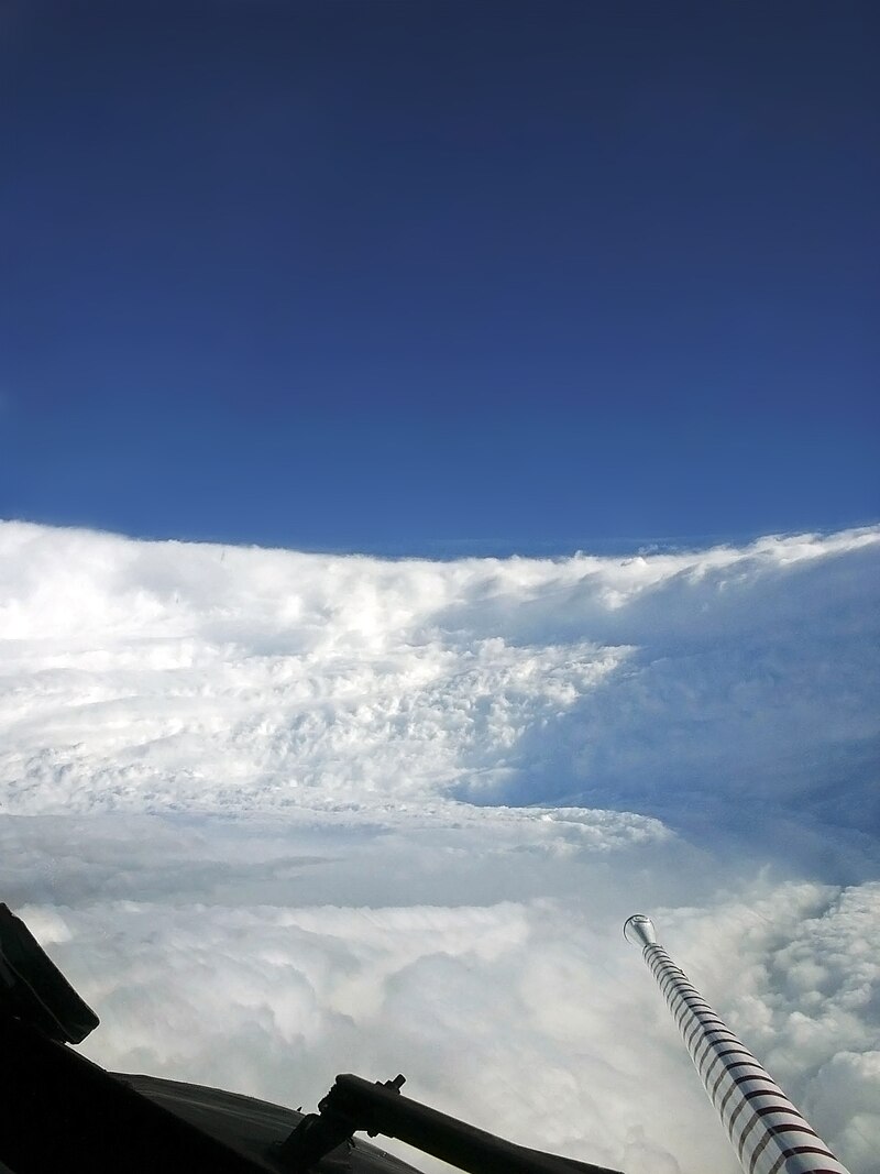 The History of The Hurricane Hunters 18 Hurricane Katrina Eye viewed from Hurricane Hunter