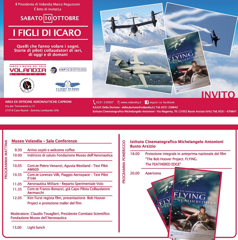 European Premiere of Acclaimed Aviation Film To be Shown In Italy 11 I figli di Icaro