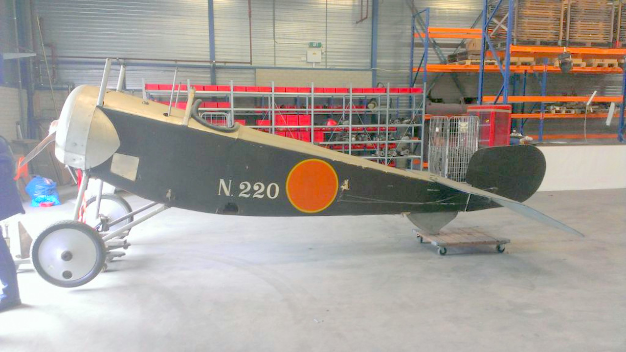 Nieuport 11 and Spijker M.VII For The Aviodrome Museum 11 Here is a picture, taken in Hangar 2 at the Aviodrome, showing the initial phases of construction of a Spyker M.VII replica for the new World War One exhibition at the museum. ( Image by Geoff Jones)