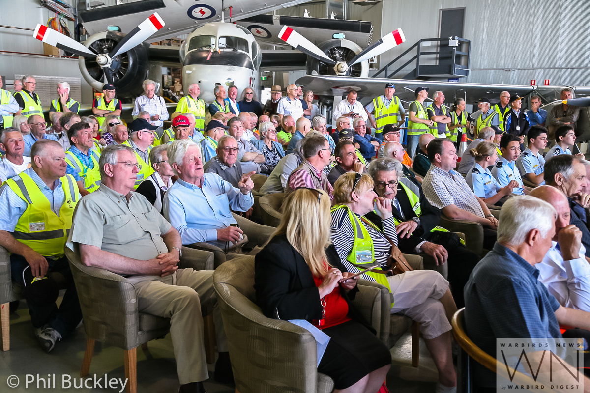 Former RAAF Lockheed Orion Officially Handed Over to HARS 18 Some of the many people in the audience during the handover ceremony. (photo by Phil Buckley)