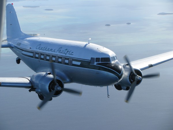 Last Flying RNZAF Dakota at Warbirds Over Wanaka 2014 10 A beautiful aerial view of Air Chathams' superbly maintained Douglas Dakota, the last airworthy RNZAF Dak still in commercial operation. She will be offering rides at Warbirds Over Wanaka 2014 (photo via Warbirds Over Wanaka air show)