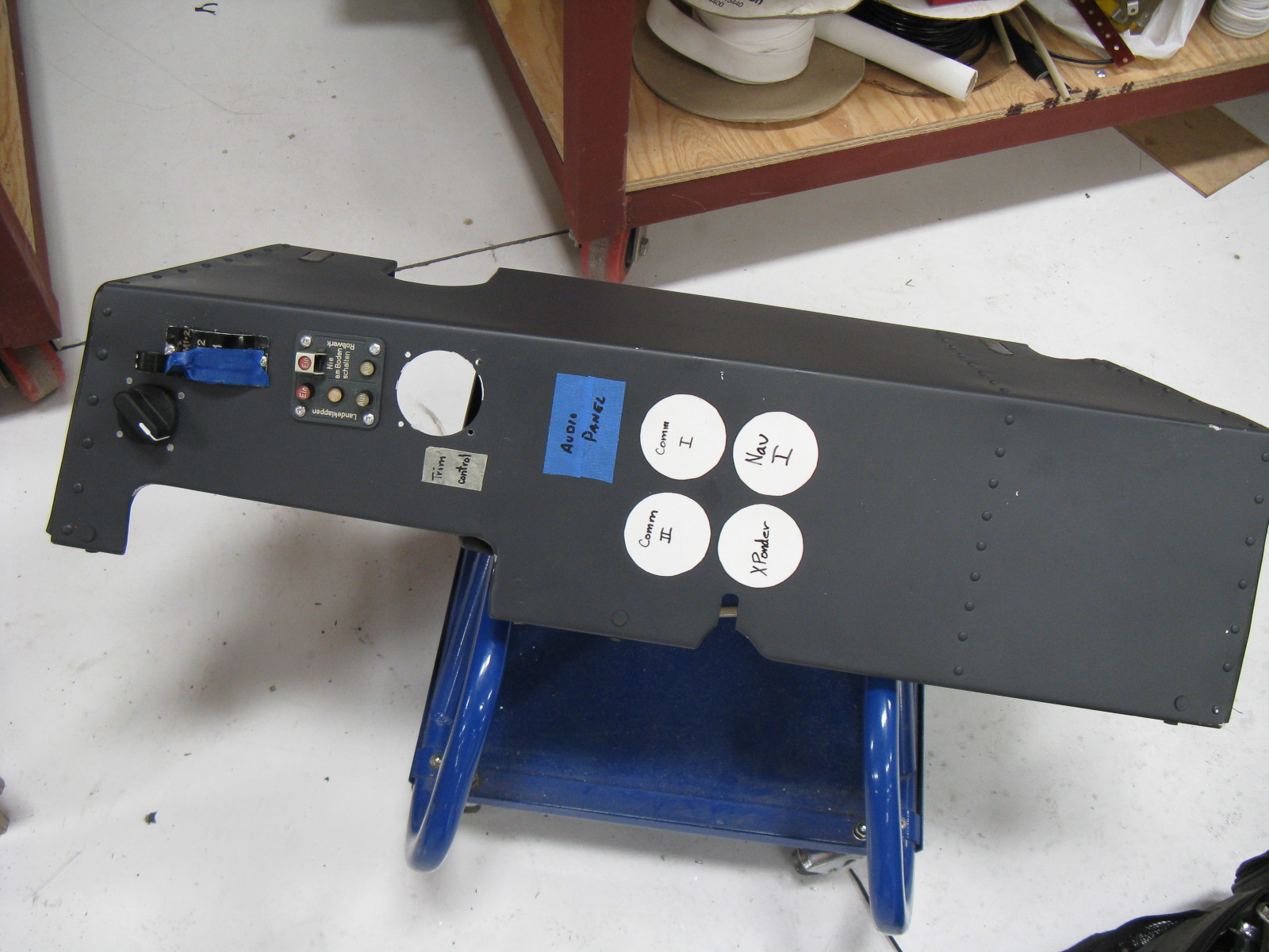 FW-190 First Flight At GossHawk Unlimited!!! 40 One of the custom-made side consoles which GossHawk made for the FW-190. (photo via GossHawk Unlimited)