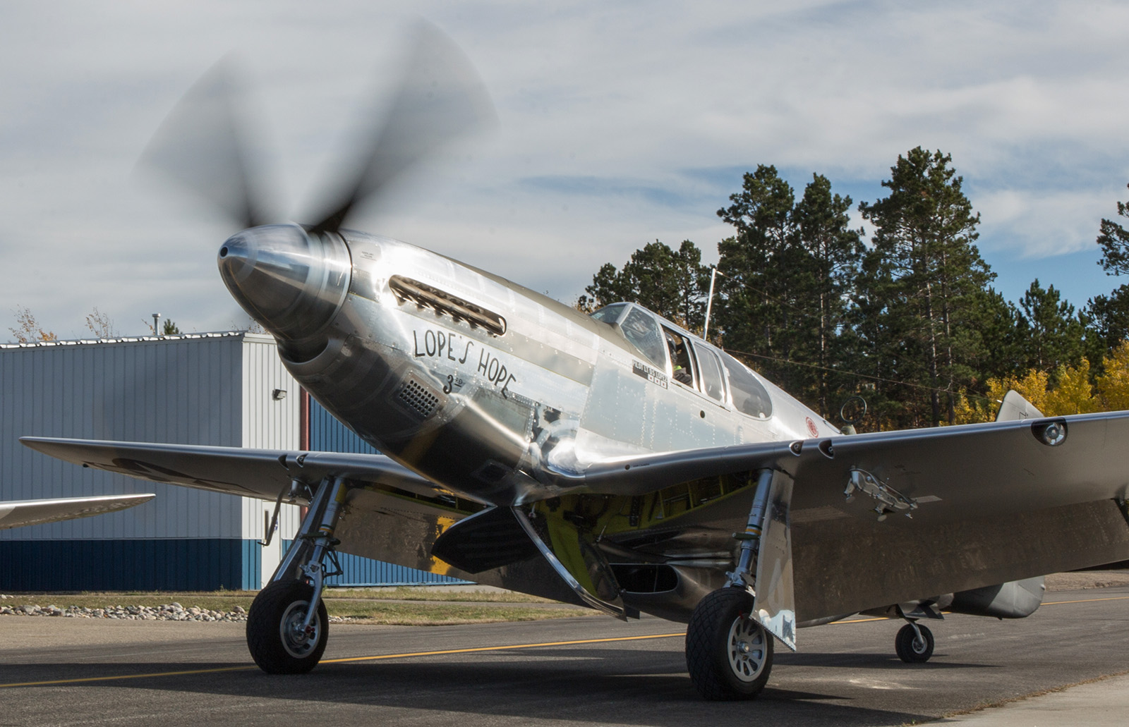 Texas Flying Legends Museum’s P-51C Mustang 'Lopes Hope 3rd' Flies! 10 Texas Flying Legends Museum's newest pony in the stable, Lope's Hope 3rd about to take to the air again following a fabulous restoration by AirCorps Aviation in Bemidji, Minnesota. (photo by John LaTourelle via AirCorps Aviation)