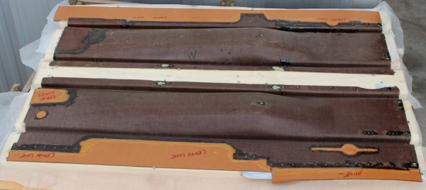 XP-82 Restoration December Update 13 The molds used to reproduce the original floorboards.