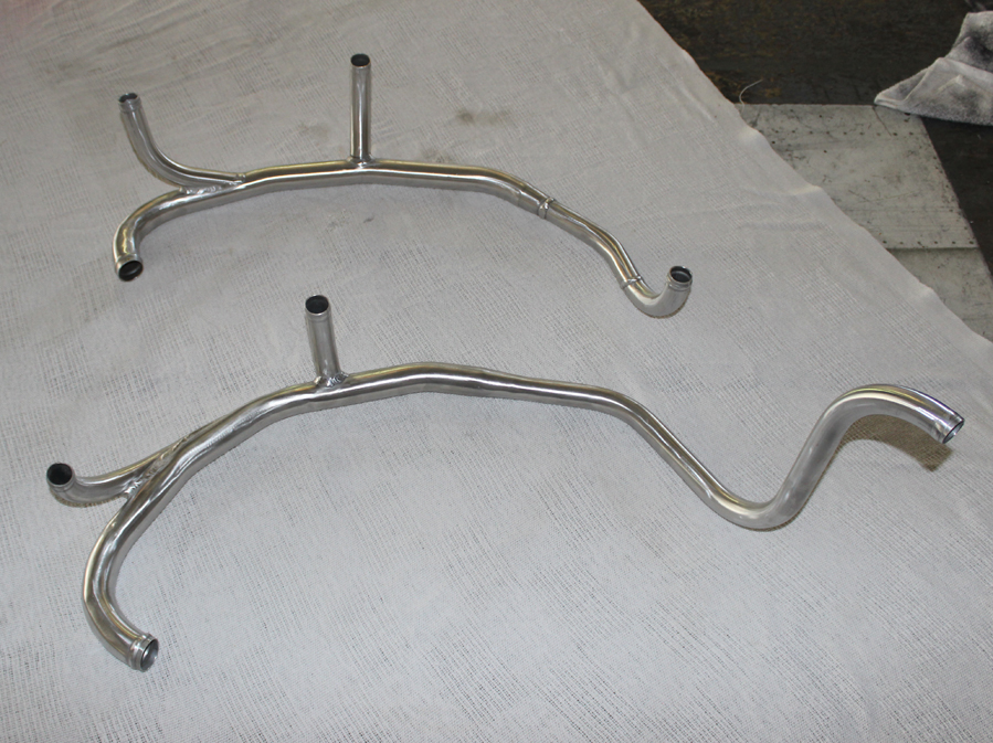 XP-82 Twin Mustang - May, 2017 - Restoration Update 20 Engine crankcase vent tubes that are attached to each valve cover and the nose case vent port are now completed. (photo via Tom Reilly)