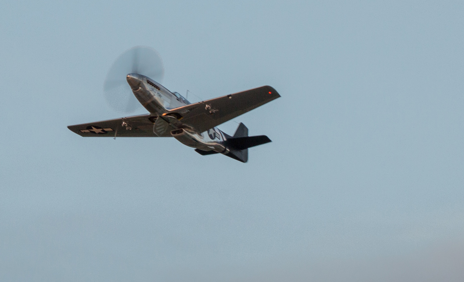Texas Flying Legends Museum’s P-51C Mustang 'Lopes Hope 3rd' Flies! 17 Lope’s Hope 3rd climbs out on her first takeoff in seventy-one years. (photo by John LaTourelle via AirCorps Aviation)