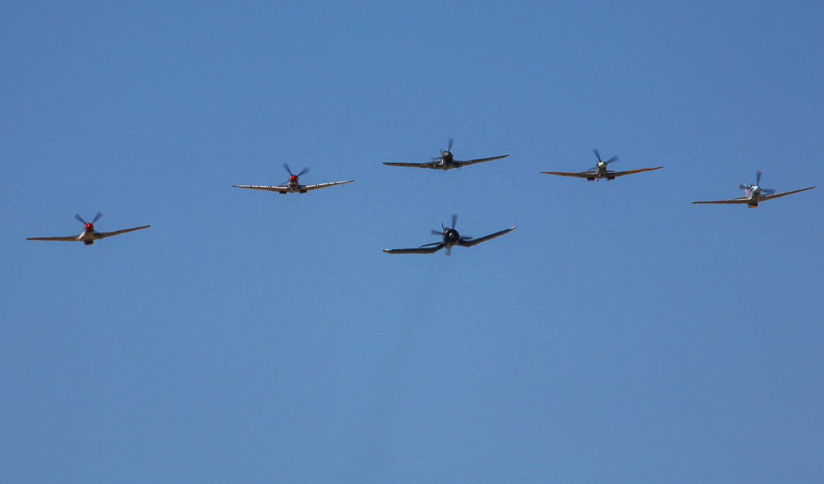 2015 Temora Aviation Museum - Warbirds Downunder Air Show Report 16 Another view of the fighter formation. (photo by Phil Buckley)