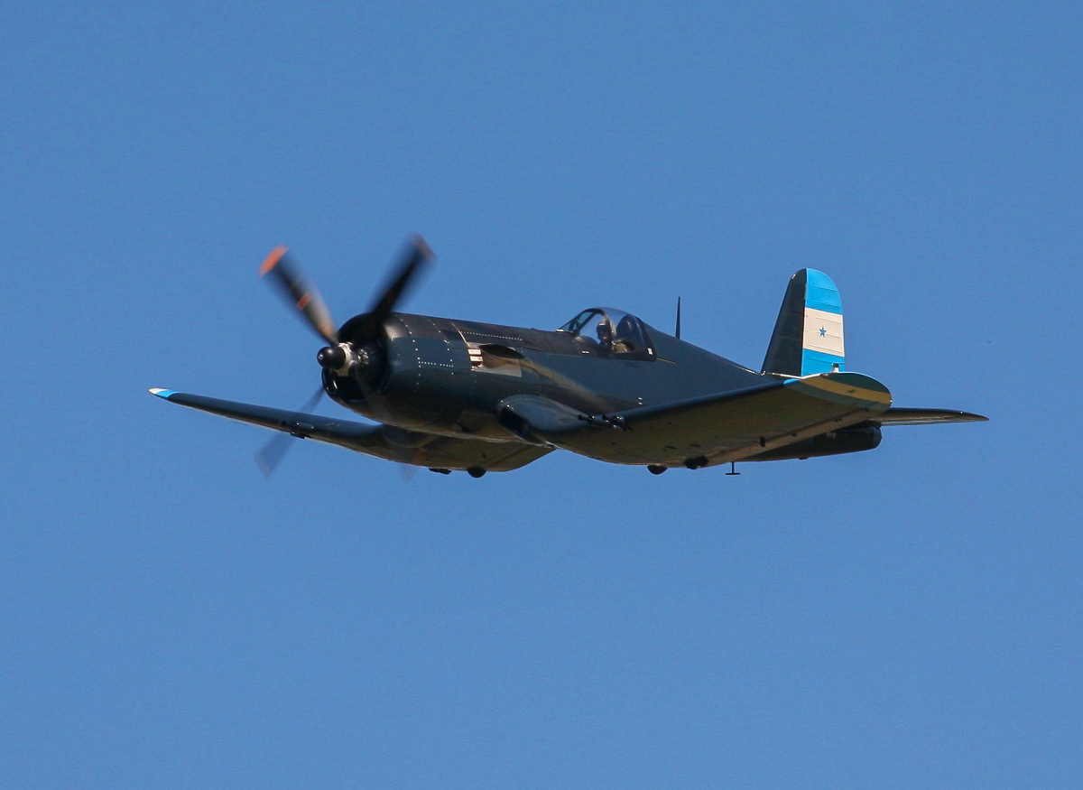 2015 Temora Aviation Museum - Warbirds Downunder Air Show Report 13 Graham Hosking's F4U-5 Corsair during its solo flyby. (photo by Phil Buckley)