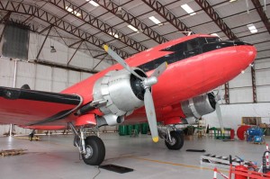 Air Atlantique's DC-3 Dakotas 11 G-ANAF at Coventry after its winter maintenance overhaul.