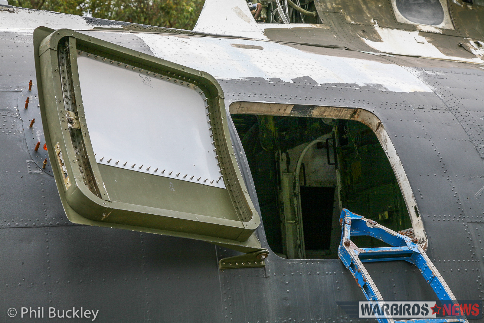 Downunder PBY - Restoration Report from Rathmines, Australia 18 The right side hatch has been repaired. (photo by Phil Buckley)