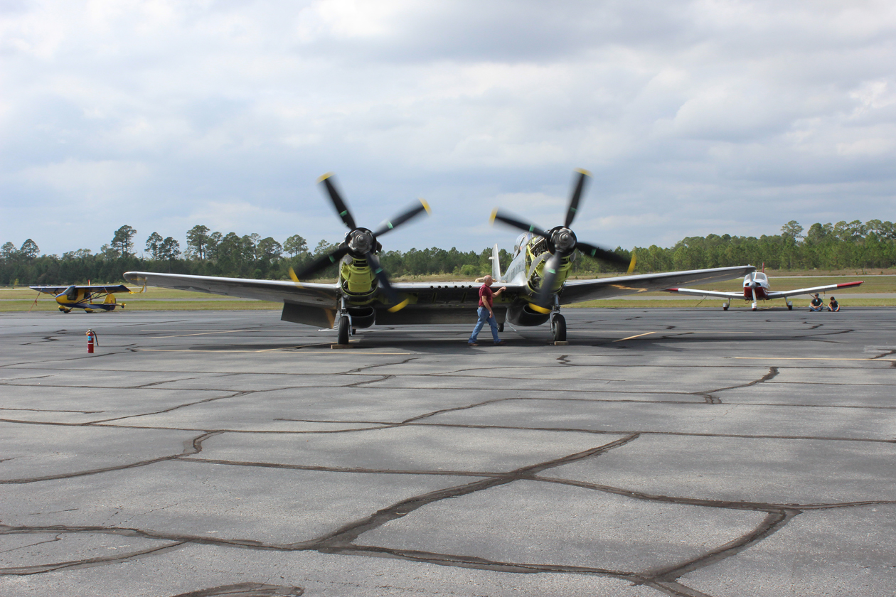 XP-82 Twin Mustang - October, 2017 - Restoration Update 28 Both engines running October 14th, 2017. (photo via Tom Reilly)
