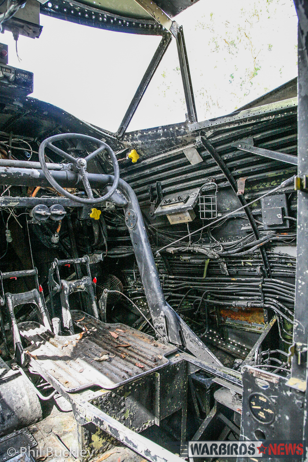 Downunder PBY - Restoration Report from Rathmines, Australia 17 Another shot inside the cockpit. (photo by Phil Buckley)