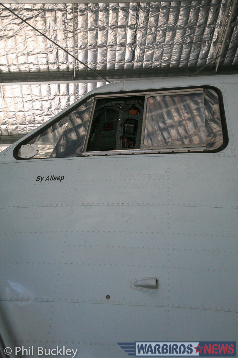 Twin Pioneer Restoration Update from Downunder 24 Sy Allsep's name is the only stenciling left on the cockpit skin. (photo by Phil Buckley)