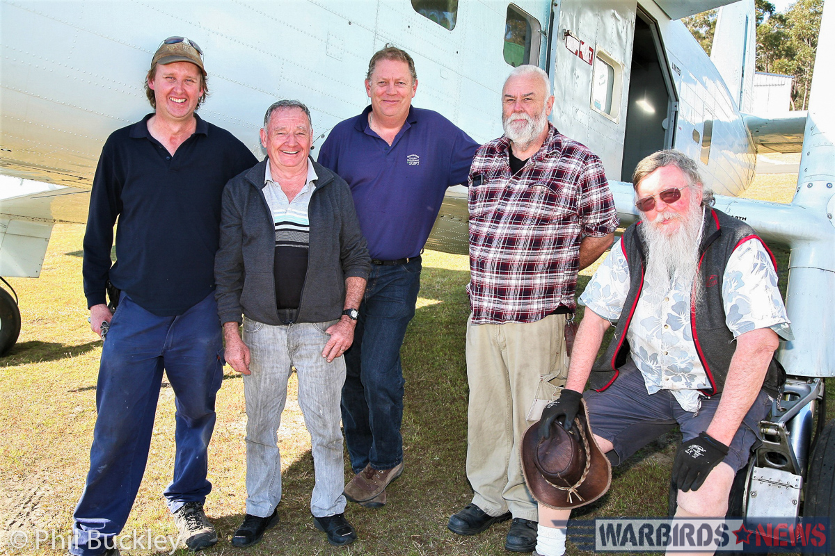 Twin Pioneer Restoration Update from Downunder 39 Some of the restoration crew from the recent work party. (photo by Phil Buckley)