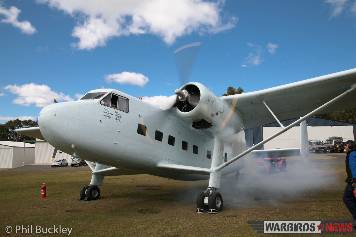 Twin Pin Revival - A Classic Warbird Transport Comes Back to Life Down Under 21 Starting up the port engine. (photo by Phil Buckley)