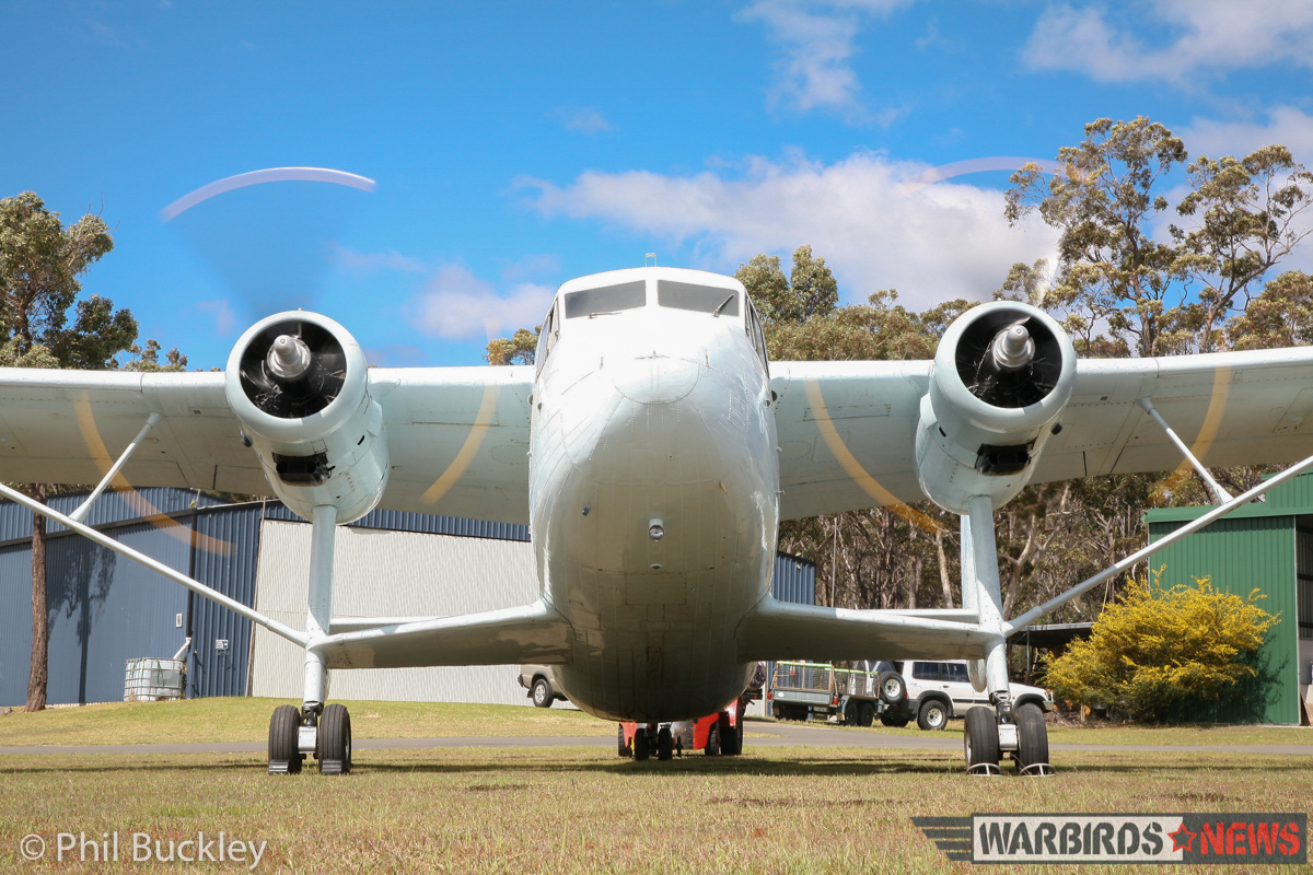 Twin Pin Revival - A Classic Warbird Transport Comes Back to Life Down Under 23 A great head-on shot of both engines running.(photo by Phil Buckley)