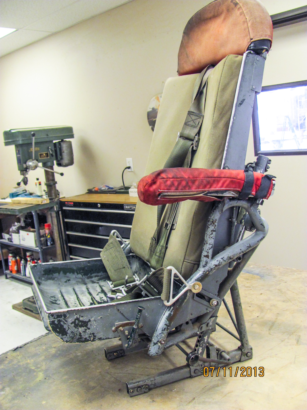 Privateer Airborne 26 The crew seats from the cockpit all needed overhaul. (GossHawk Unlimited photo)