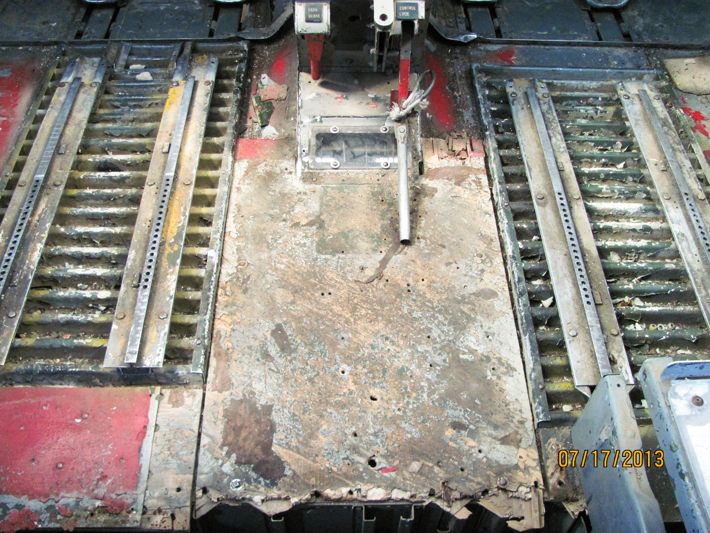 Privateer Airborne 22 The cockpit floor desperately in need of repairs. (GossHawk Unlimited photo)