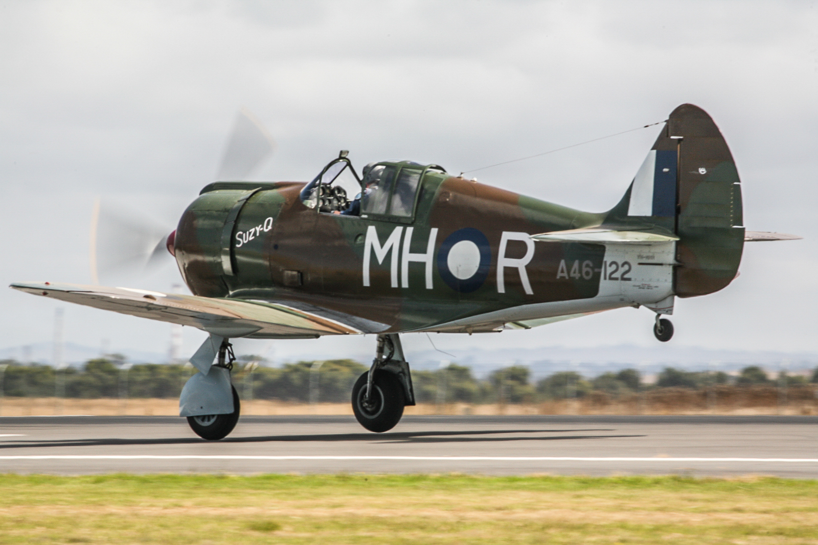 All Boomerangs Come Back: An Australian Fighter's Gradual Return 13 The Temora Aviation Museum's magnificent Boomerang A46-122, restored by Matt Denning, taking off for a flight in recent years. (photo by Phil Buckley)