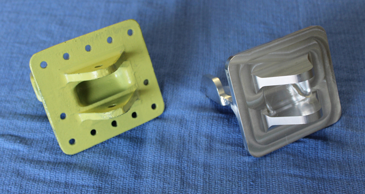 XP-82 Twin Mustang - September, 2014 Restoration Update 21 Outboard aileron hinges. (photo via Tom Reilly)