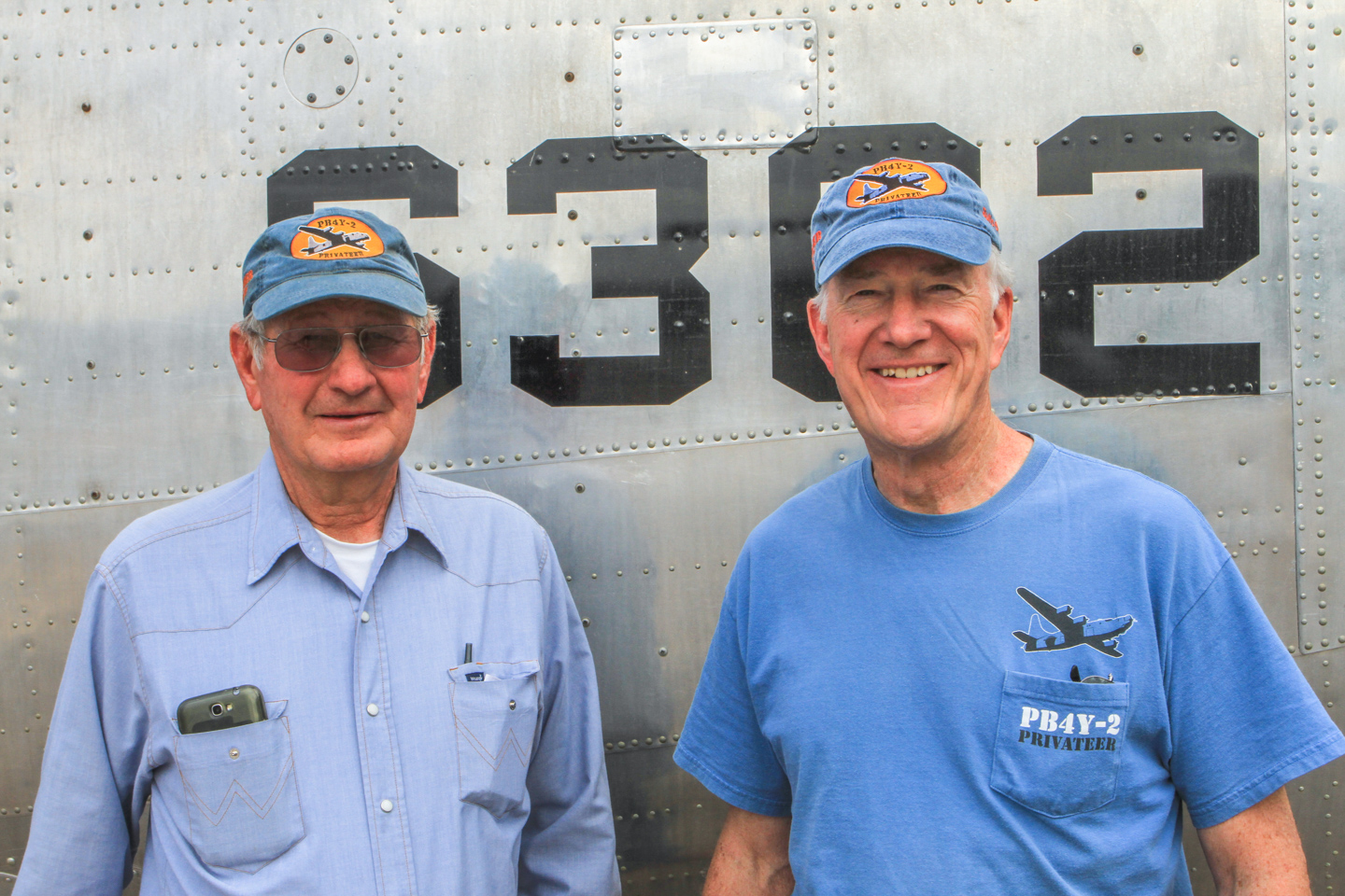 Privateer Airborne 38 Pilot Woody Grantham (left) and Copilot Bruce Brockhagen (right). (Photo by Zdenek Kaspar)