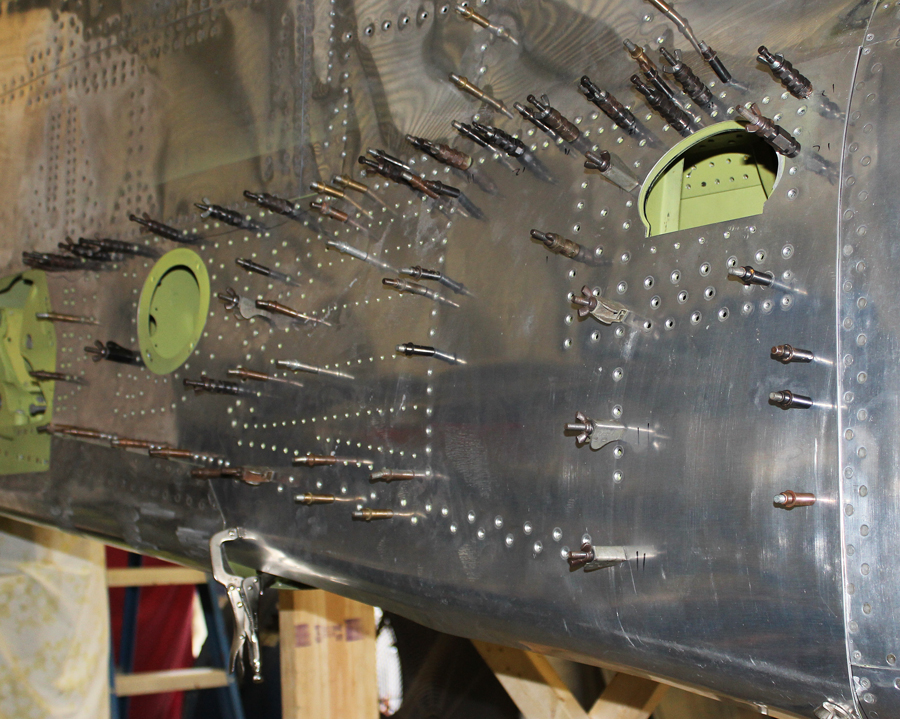 XP-82 Twin Mustang - September, 2014 Restoration Update 11 Righthand aft fuselage extension. (photo via Tom Reilly)